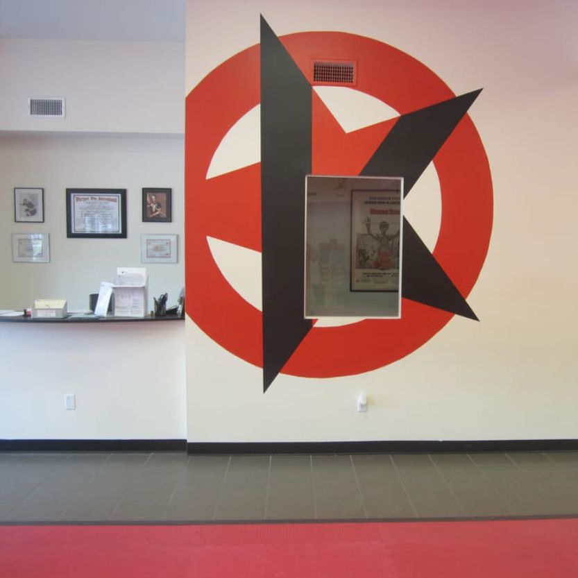 Karate America — logo displayed at the dojo