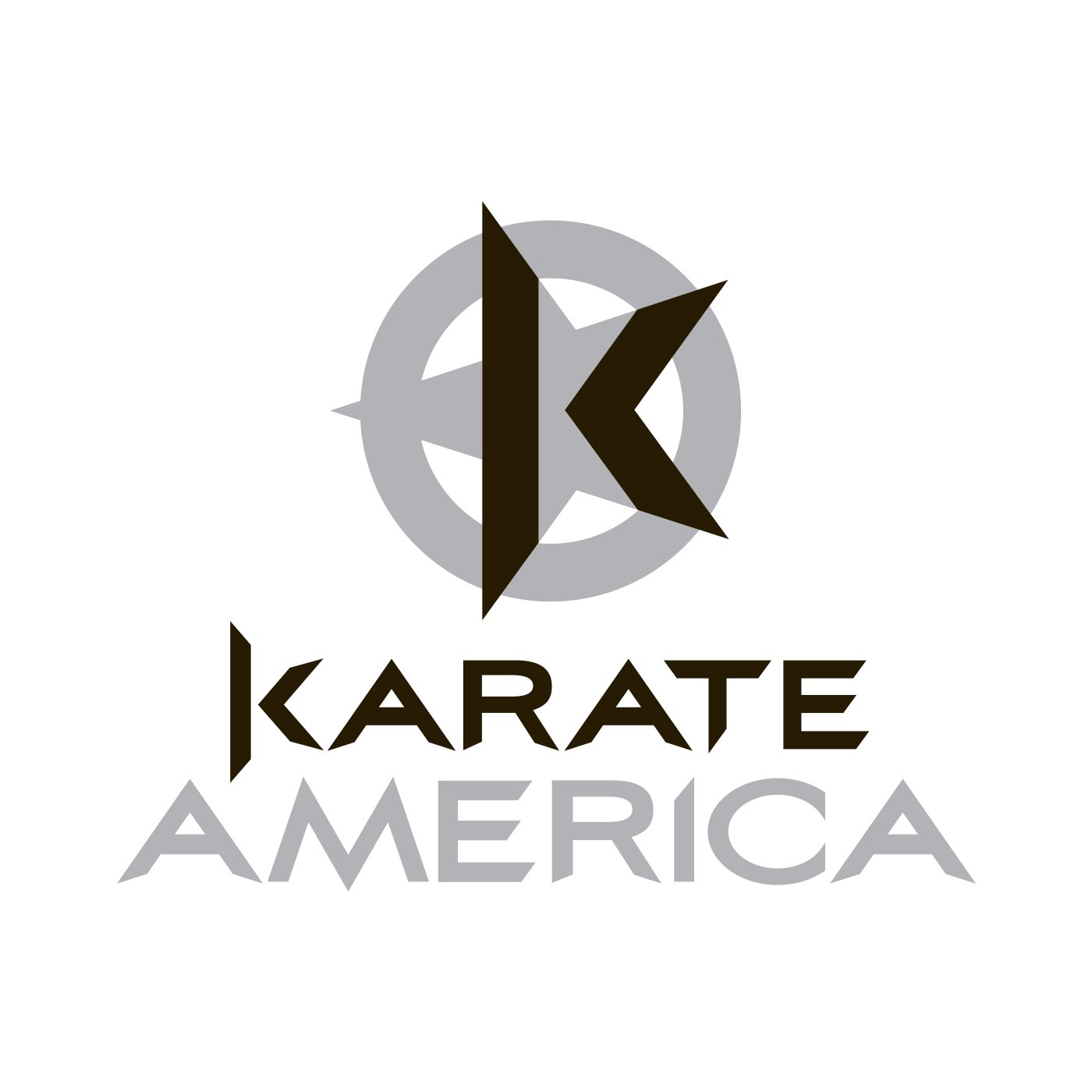 Karate America logo — black and white