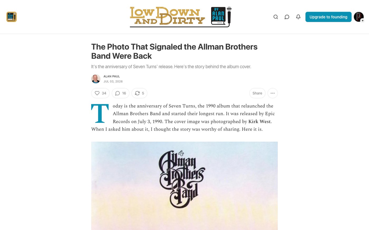 Low Down and Dirty — individual post page
