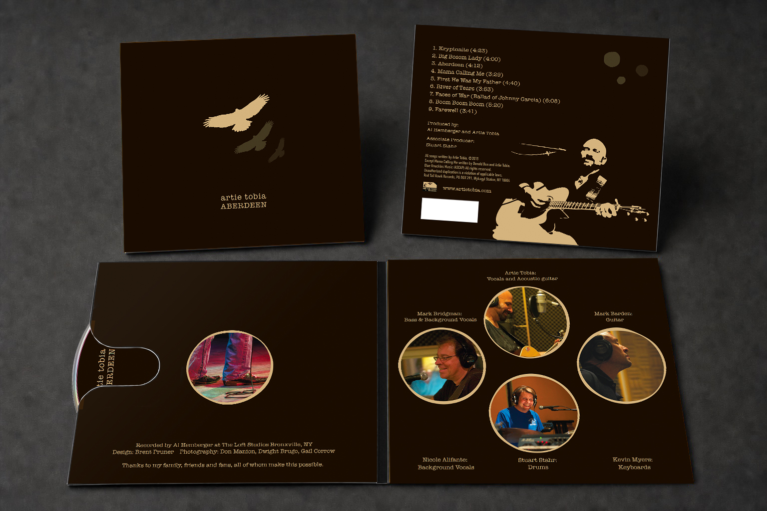 Artie Tobia — Aberdeen CD packaging, studio shot