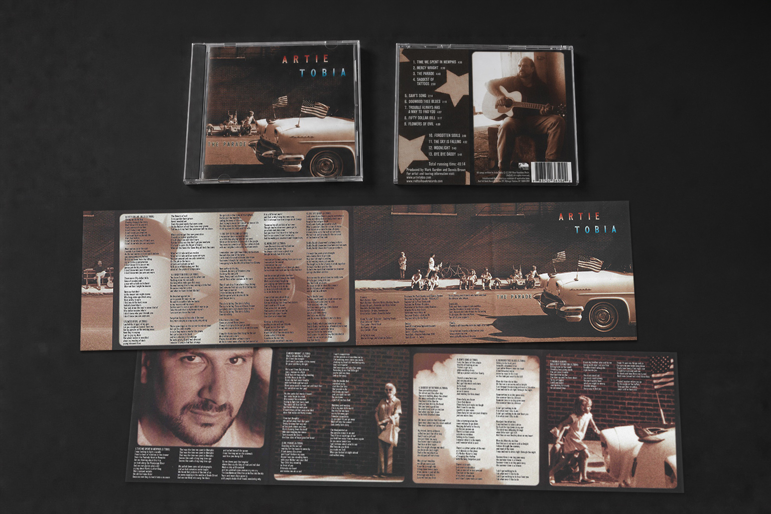 Artie Tobia — The Parade CD packaging, studio shot