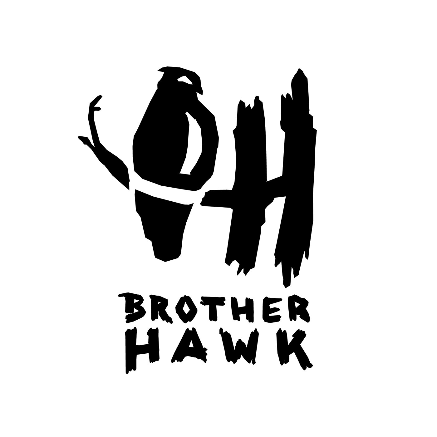 Brother Hawk — logo, black