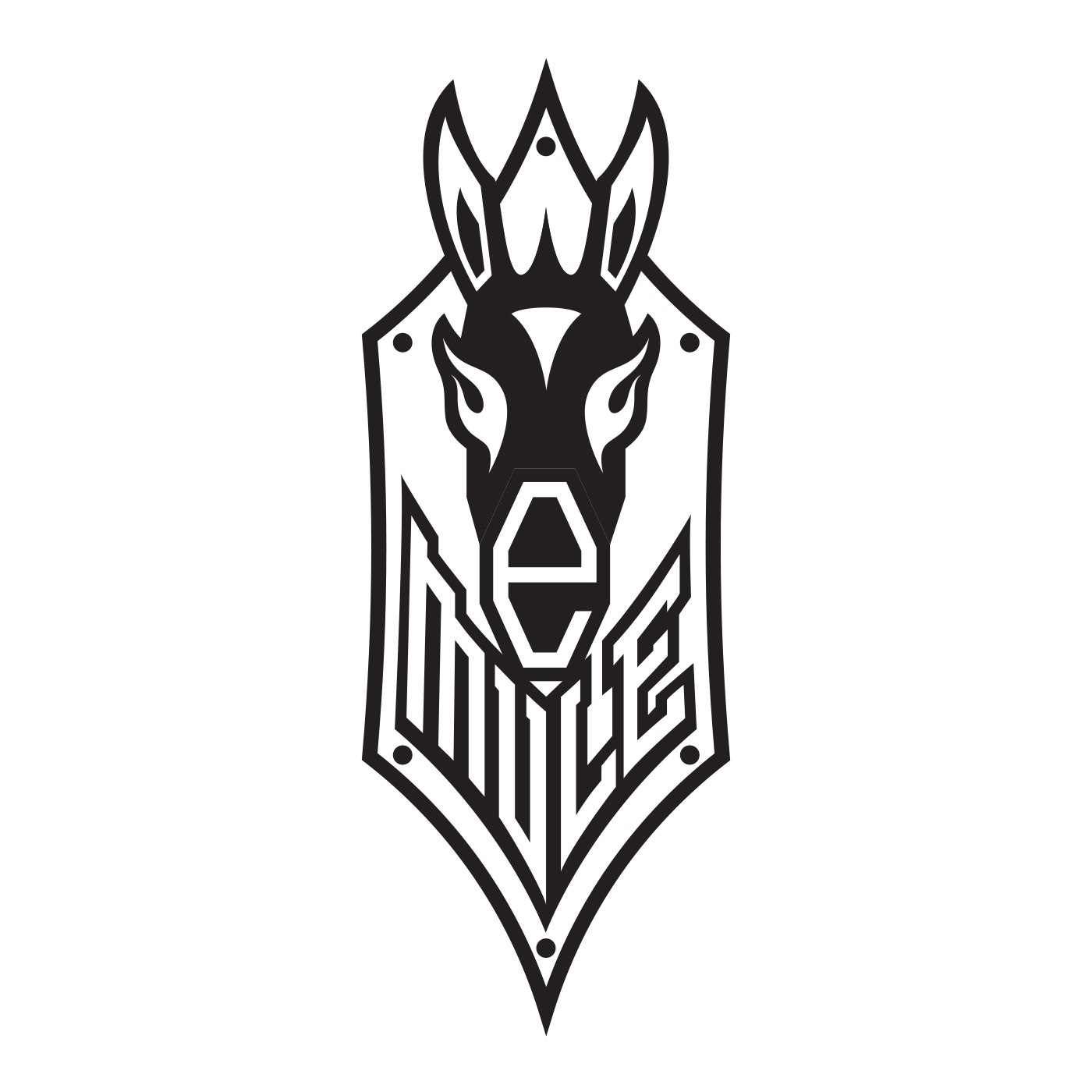 eMule — logo, black and white