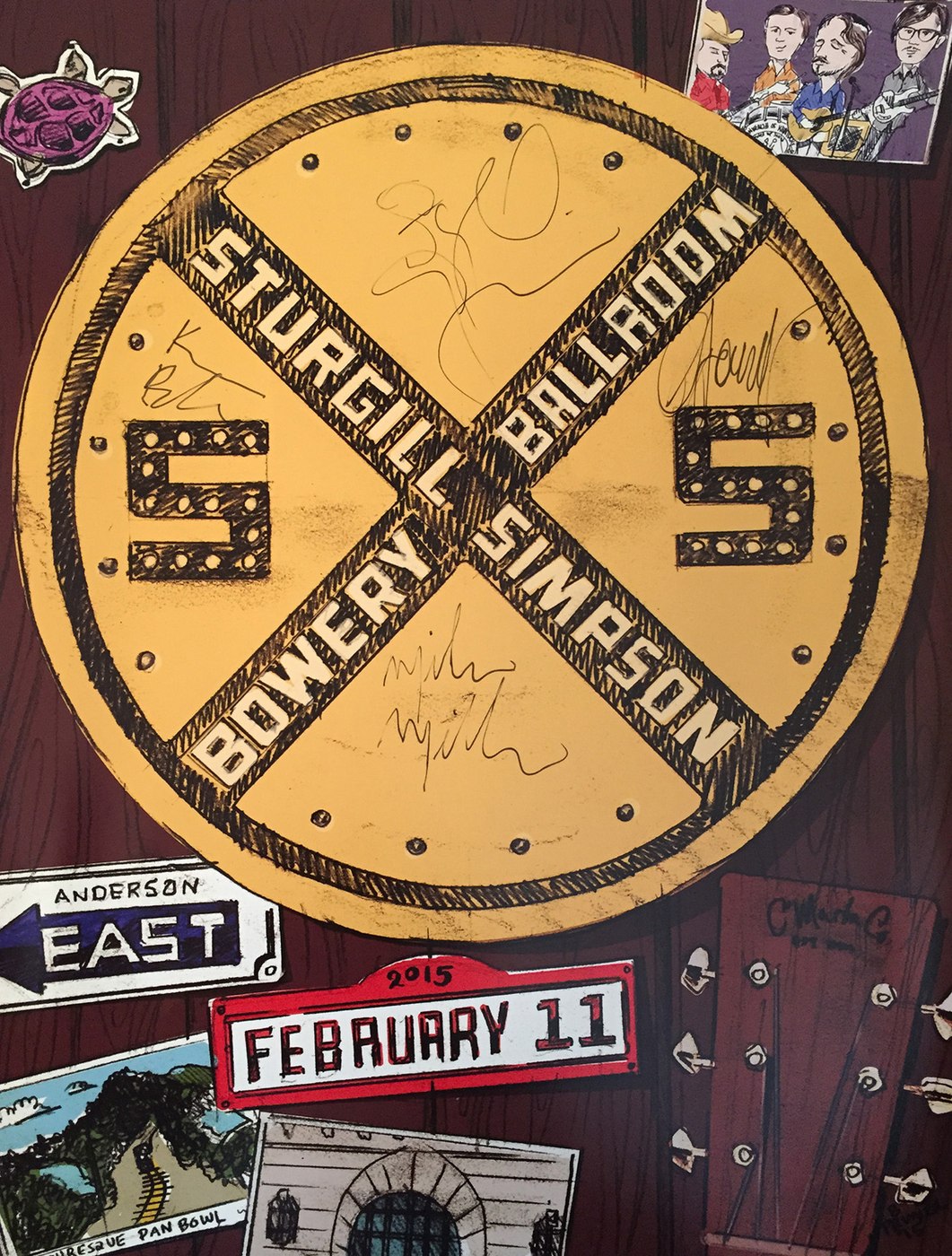 Sturgill Simpson gig poster — Bowery Ballroom